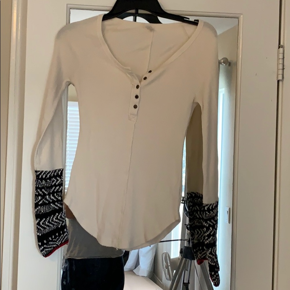 Free People | thermal and knit top